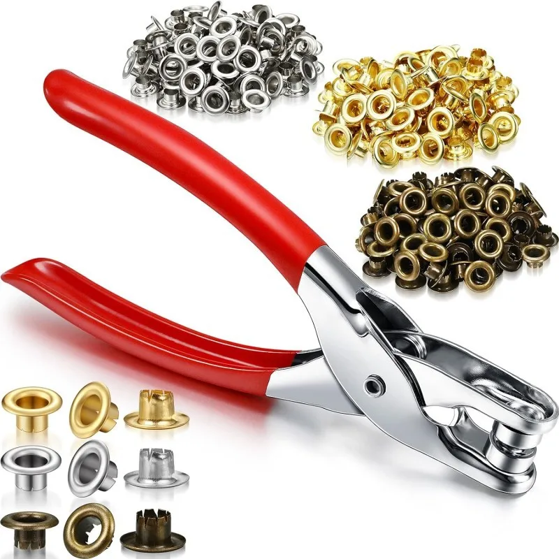 

300 Sets Of Gold/silver/bronze Mixed Washers, Including Installation And Punching Tools For Crafts And Sewing Supplies