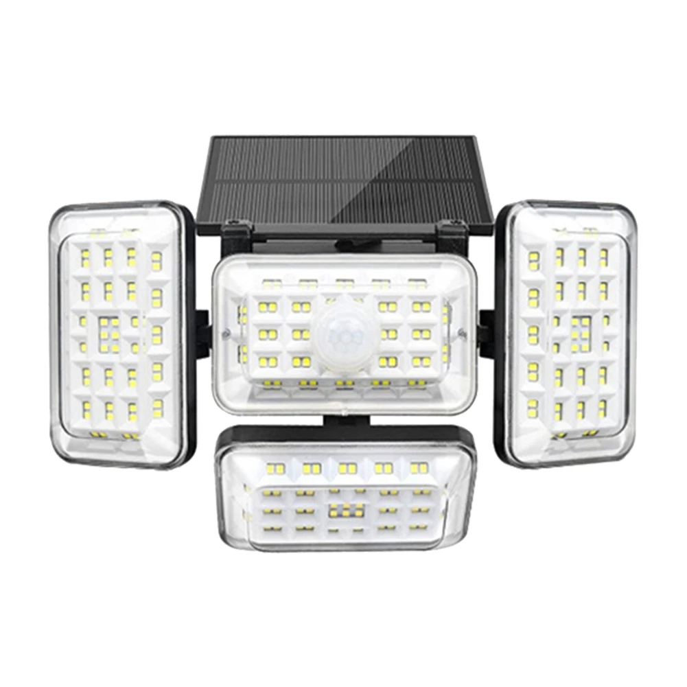 Solar 4-Sides Rotatable Road Lamp Outdoor Waterproof Pathway Sensor Wall Lights Solar Lights Solar Security Lights