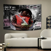 Rapper Lucki Days B4 Iii Tapestry Colored Wall Hanging Printing Sofa Blanket Decoration Living Room Aesthetic Room Decor Flags