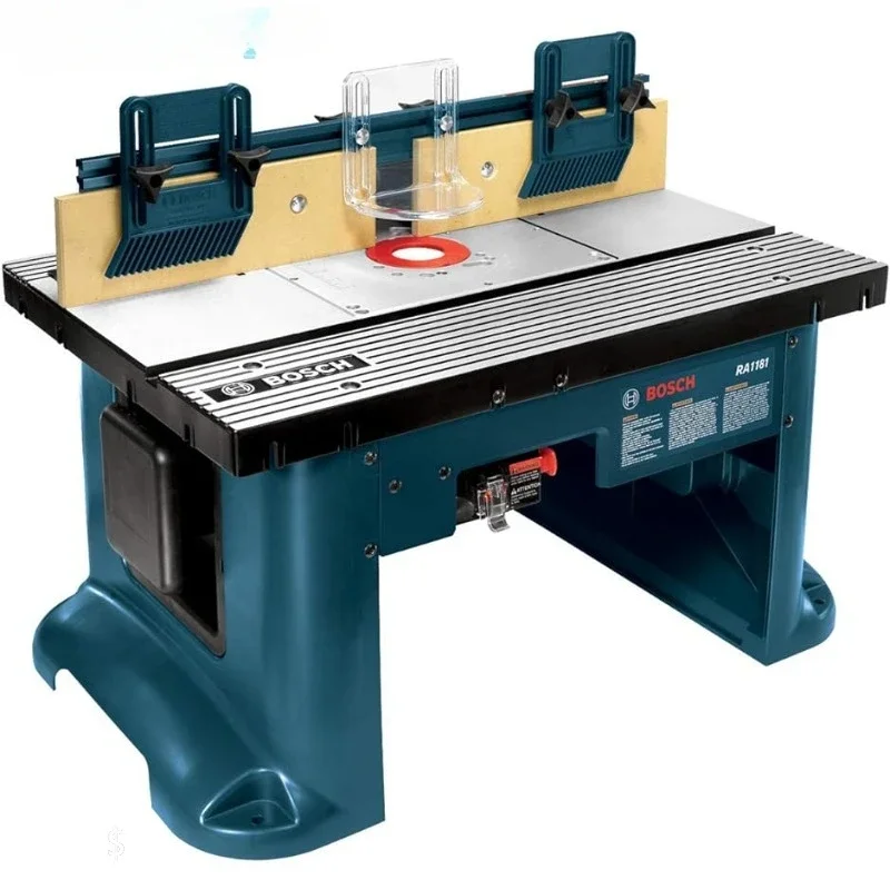 For RA1181 Benchtop Router Table 27 in. x 18 in. Aluminum Top with 2-1/2 in. Vacuum Hose Port rattan furniture patio furniture