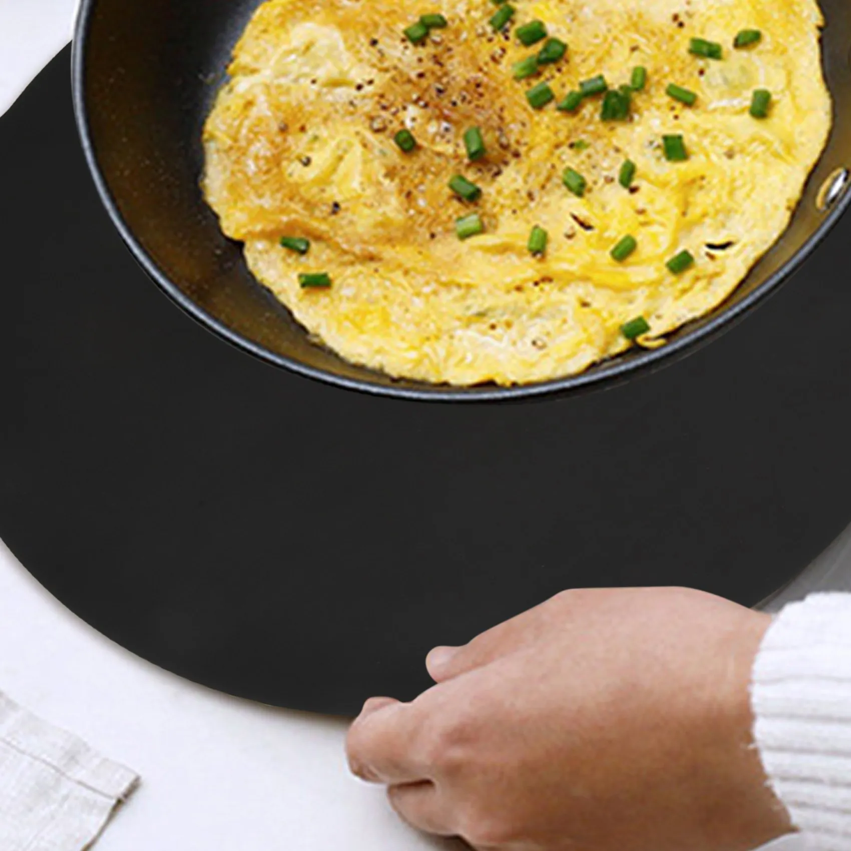 N87R 6 Pcs 유도 쿡탑 매트 보호대 미끄럼 방지 실리콘 단열 패드 쿡 탑 커버 재사용 가능한 단열 매트