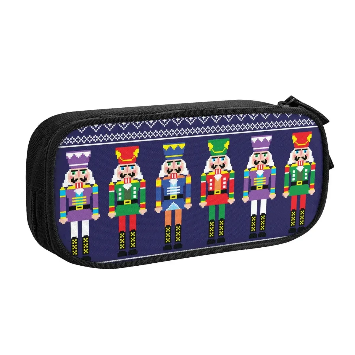 Custom Nutcracker Kawaii Pencil Case Boys Gilrs Large Capacity Christmas Nutcrackers Toy Soldier Pencil Box Students Stationery