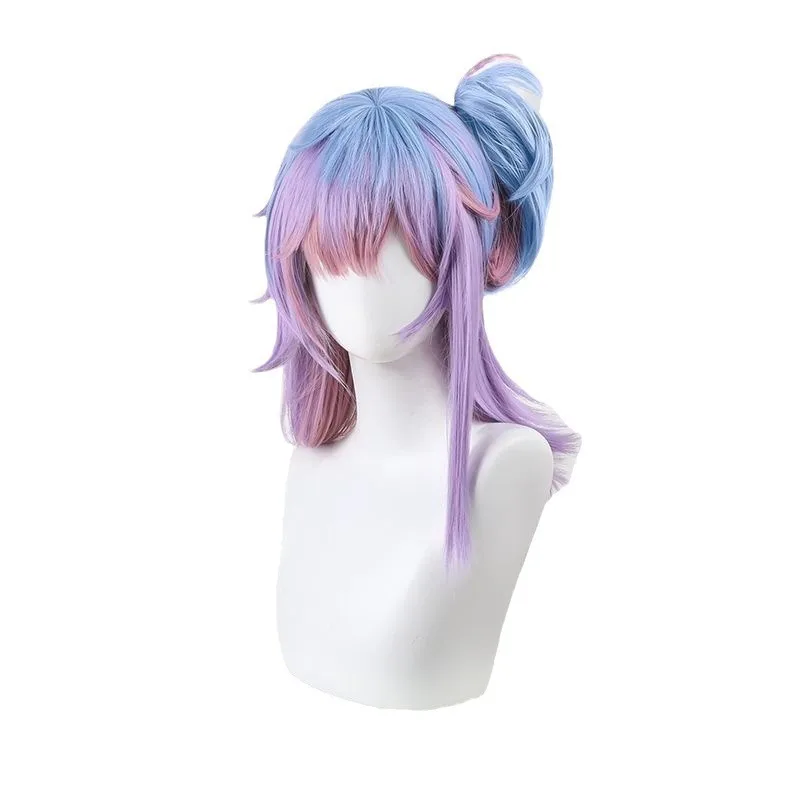 第五人格の香水師 B-DUCK 3 色グラデーションちょんまげポニーテールロングヘアコスプレウィッグ