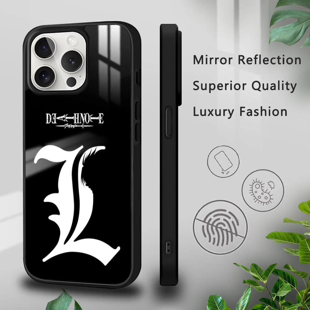 Anime Cool D-Death N-NoteS Phone Case For iPhone 16 15 14 13 12 11 Pro Xs Max Mini Plus Celulares Hard Funda