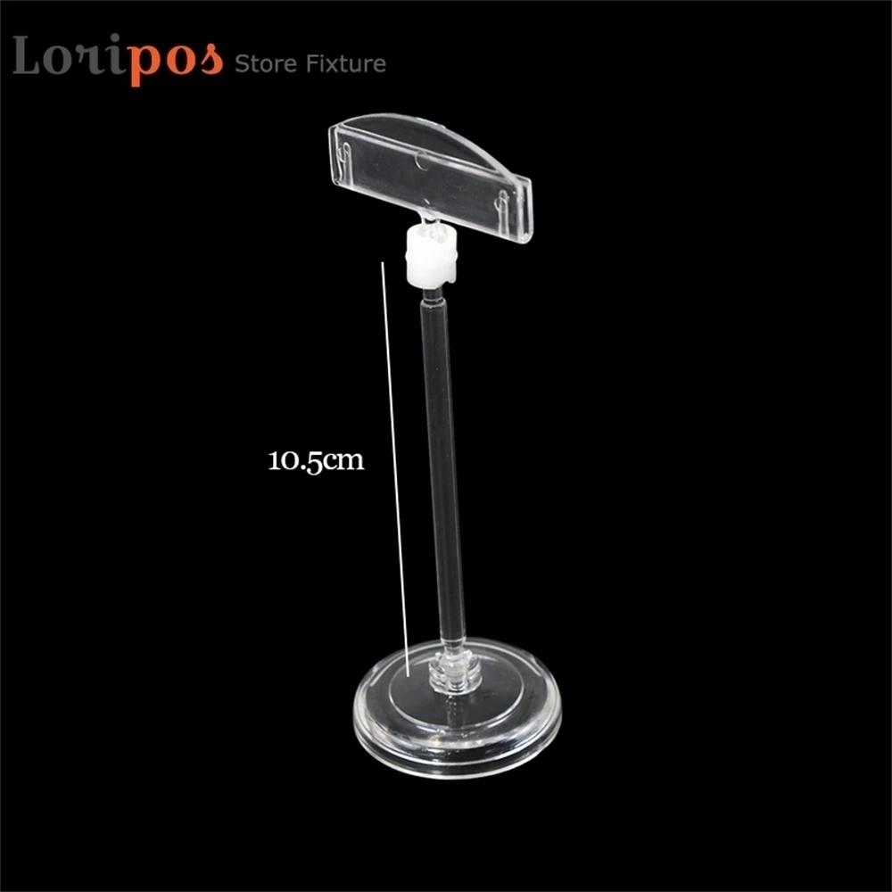 Transparent Plastic Advertising Clips Hotel Table Desk Sign Display Price Label Tag Clip Memo Holders In Supermarket Retails