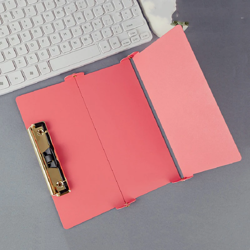 Portable Folding Aluminum Alloy Nursing Clipboard Tri-Fold Writing Clipboard and Desk Pad Writing Clipboard