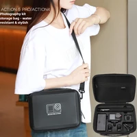 Estuche de transporte de PU para DJI Action 5 Pro/Osmo Action 4 3, accesorios para cámara, estuche de almacenamiento, bolso de hombro de viaje portátil
