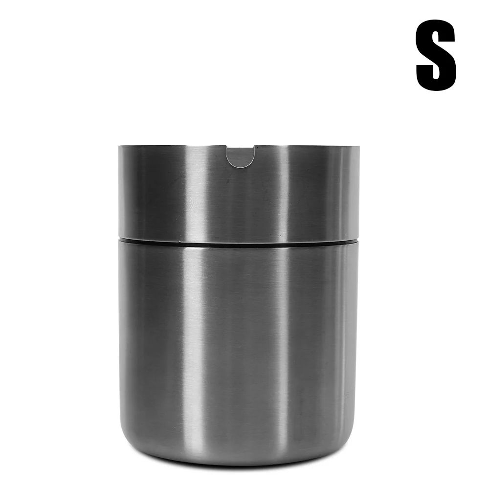 Stainless Steel Ashtray Smoke Tobacco Ash Holder Container Car Ashtray Home Decoration Detachable Creative With Lid Windproof