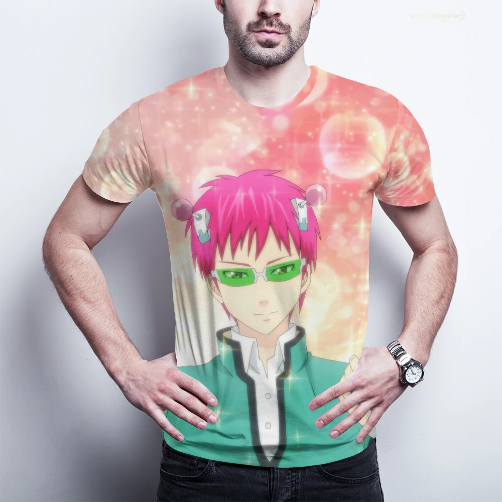 Good quality 100% cotton Saiki Kusuo No Sai-Nan T-shirts Printed Men/women/kids Harajuku Fun T-shirts Cute Japanese Anime Tops