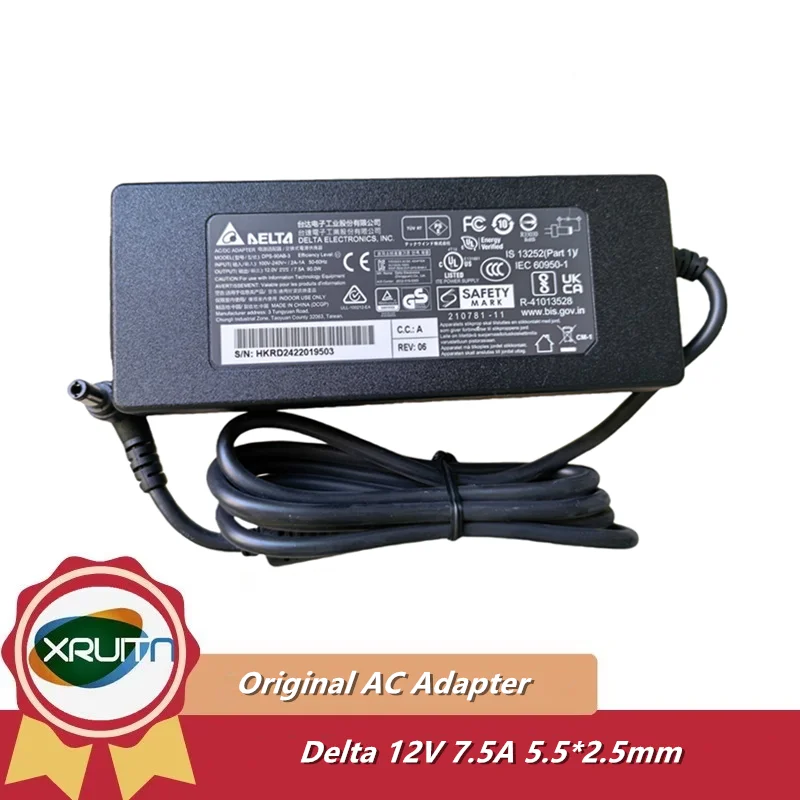 

Original Delta DPS-90AB-3 12V 7.5A 7A 90W AC DC Adapter Charger For Celvin QNAP TS-451 NAS QE805 Power Supply New