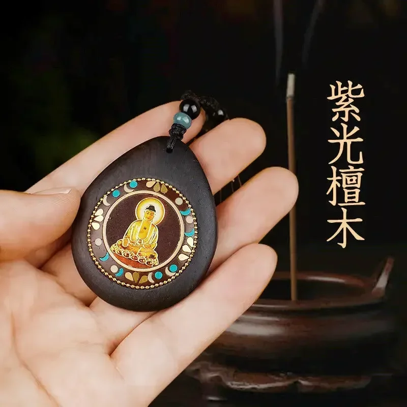 2025 Chinese XII Zodiac Buming Buddha Pendant Amulet Necklace Amulet Snake Year Guardian God Men Women Cool Peace Lucky Jewelry