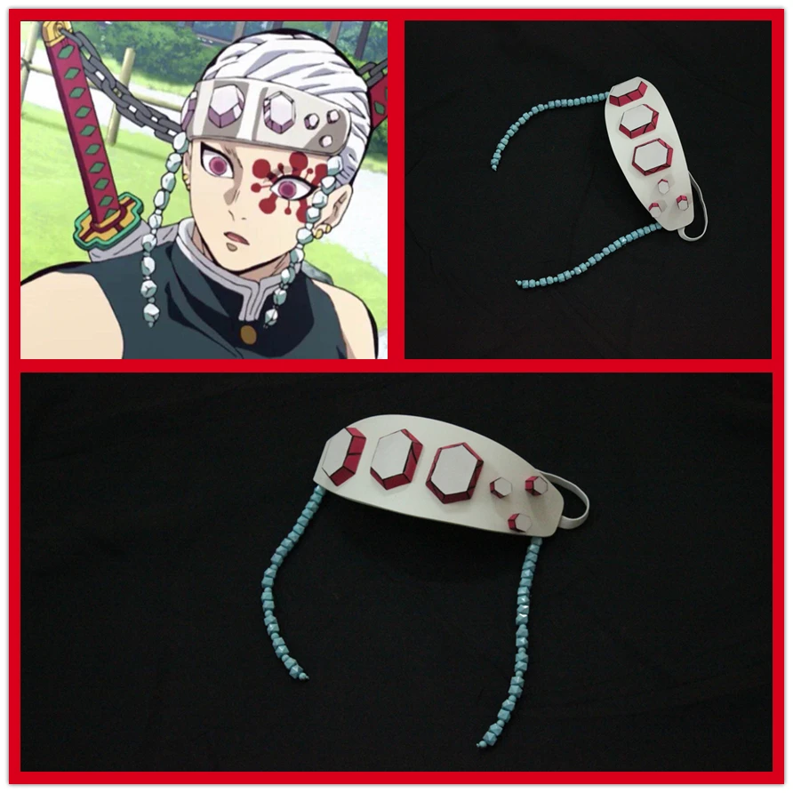 Demon Slayer Uzui Tengen Cosplay Props Head Ornament  Halloween Party Costume