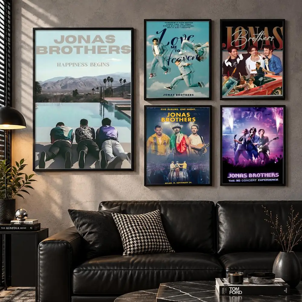 Concert-Performance-Musicart-Stageart-Collectible Jonas Brothers Poster Aesthetic Unframed Wall Prints for Bedroom & Living Room