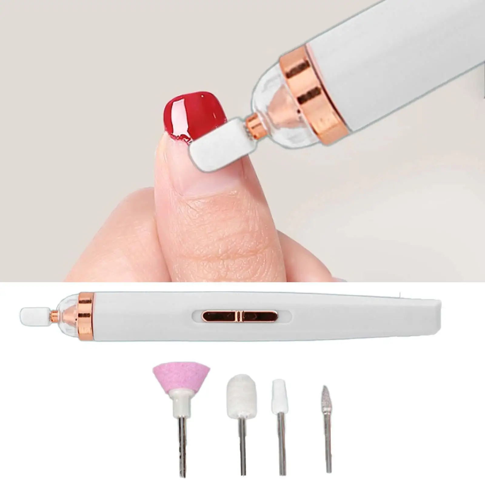 Cordless Electric Nail File for Trimming Acrylic Gel Nails Polish