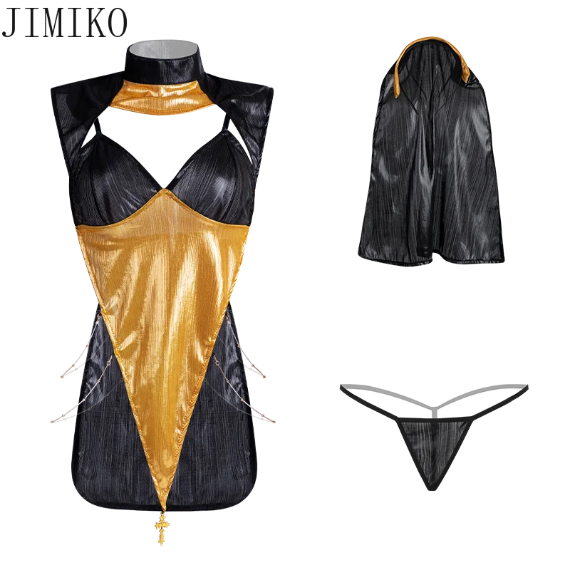 Sexy Lingerie Nun Cosplay Women Backless Sheer See Through Lingerie Outfit Porno Cosplay Outfit Couple Gift Japanese Underwear