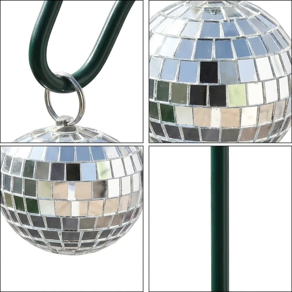 Solar Powered Disco Ball Stake for Bushes and Hedges Lighting Light Bouncing Creates Dynamic Nighttime Patterns