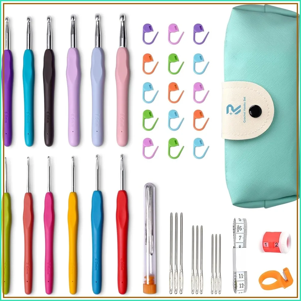 Ergonomic Crochet Hook Set with Portable Case