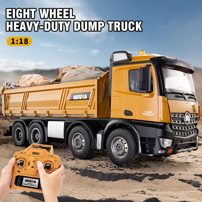

Huina 1536 RC Dump Truck 1:14 12CH Alloy Heavy Duty Truck Remote Control Excavator Electric Engineering Vehicle Model Boy Toy