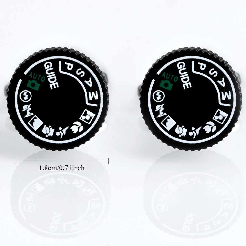 Creative Camera Dial Cufflinks Retro DSLR Mode Dial Sleeve Studs Business Banquet Formal Suit Shirt Cufflinks Accessories