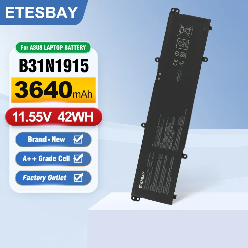 ETESBAY B31N1915 C31N1915 For Asus ExpertBook B1 B1400 B1 B1500 BR1100CKA BR1100FKA BR1100CKA-GJ0100RA 42Wh Laptop Battery