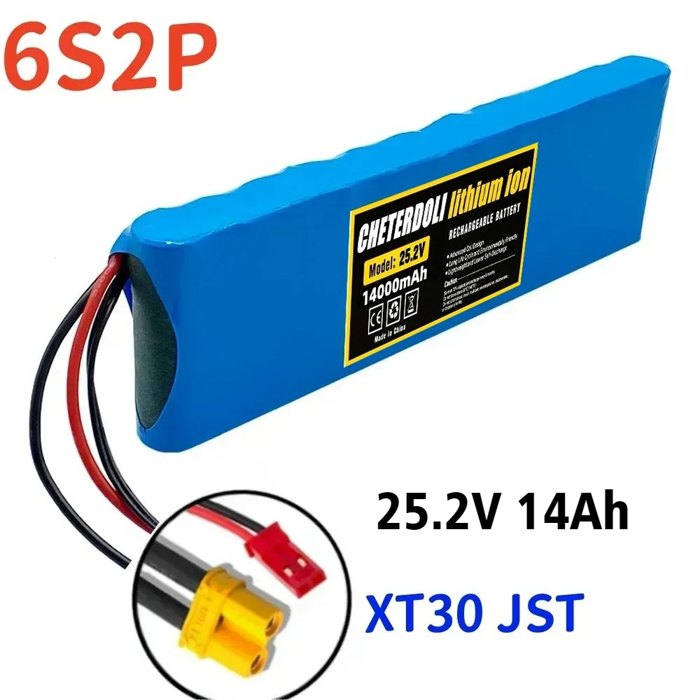 NEW 14000mAh 24v 6s2p Lithium Battery Pack 25.2V 14Ah 18650 Rechargeable Battery Li Ion Battery  for Bicycle/scooter Batteries