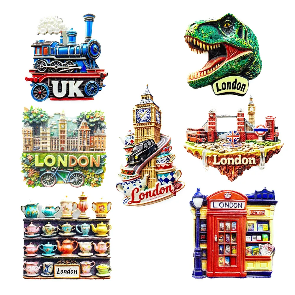 Europe UK England London Fridge Magnets Tourist Souvenir Decoration Articles Handicraft Magnetic Refrigerator Stickers