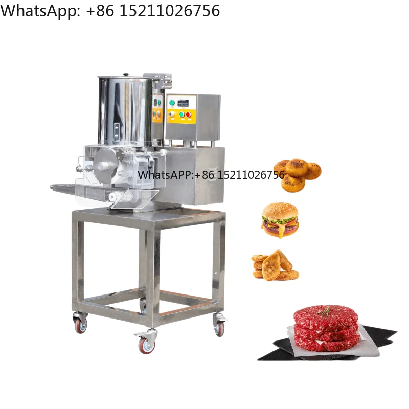 

New Stainless Steel Automatic Commercial Meat Patty Forming Machine Portable 220V 35pcs/min Burger Chicken Pumpkin Cake Maker