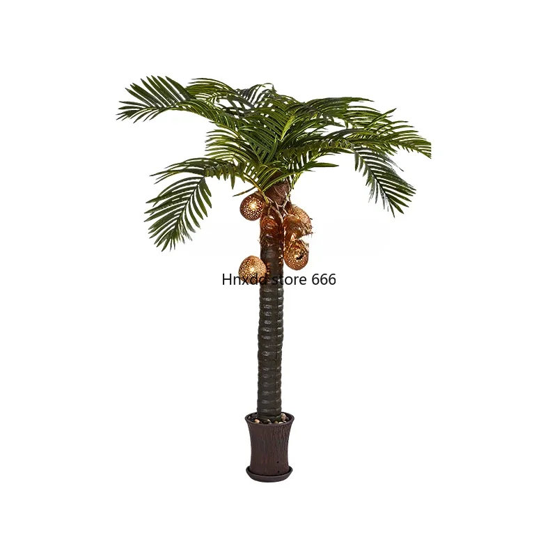 Southeast Asian Style Hollow Coconut Tree Floor Lamp Hallway Corridor and Aisle Lighting