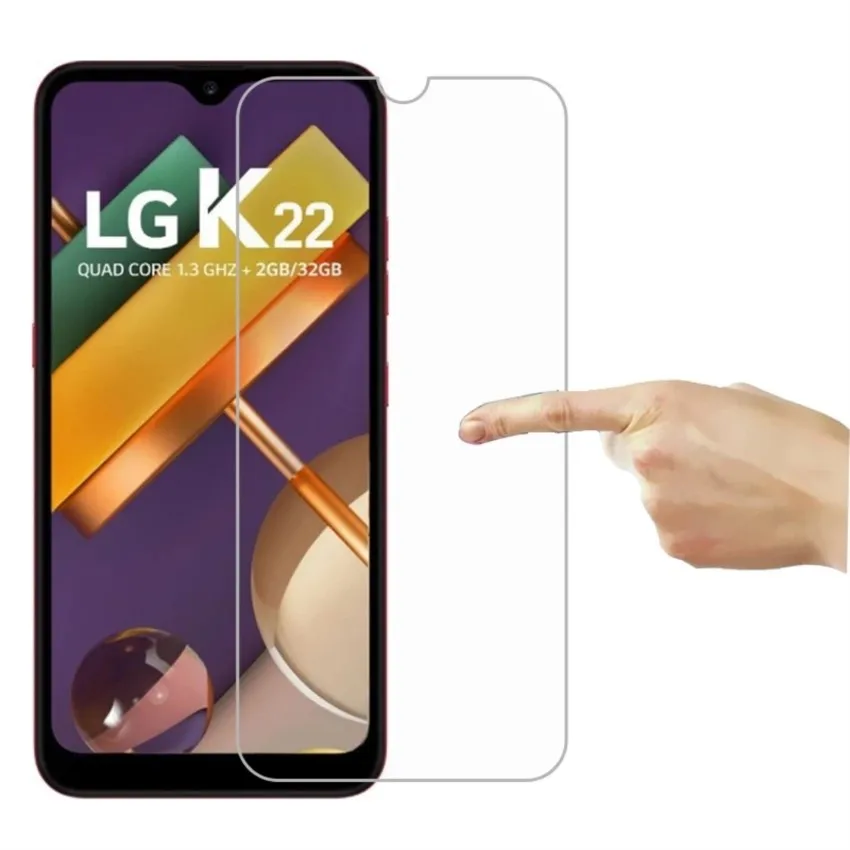 2 uds para lg k22 6,2 "protección de vidrio templado en lgk22 k22 + plus protector de pantalla cubierta de teléfono protector de película protector transparente