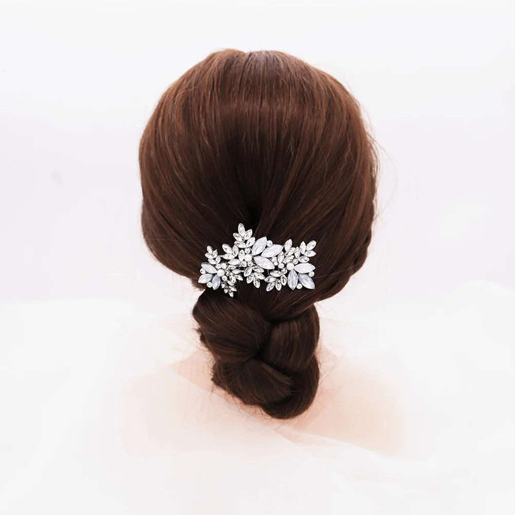 

1 pc Crystal Headpiece Hair Comb Clip Bohemia Bridal Hairband Accessory For Wedding Party Dance Event Silver