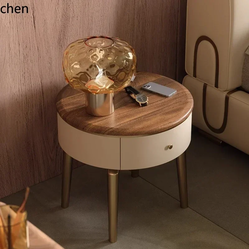 g-c6 light luxury bedside table household bedroom bedside table light luxury solid wood bedside