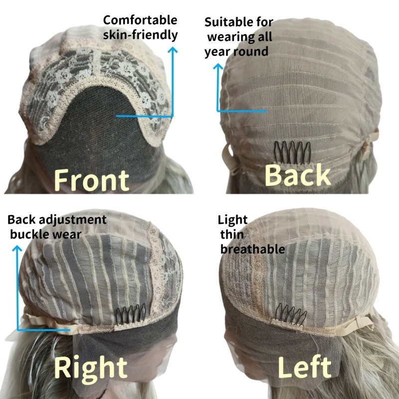 باروكات صناعية بدون صمغ، شعر مستعار صناعي مموج من الدانتيل مع جذور داكنة، تسليط الضوء على مظهر أشقر فاتح، شعر مستعار فوتورا يوميًا