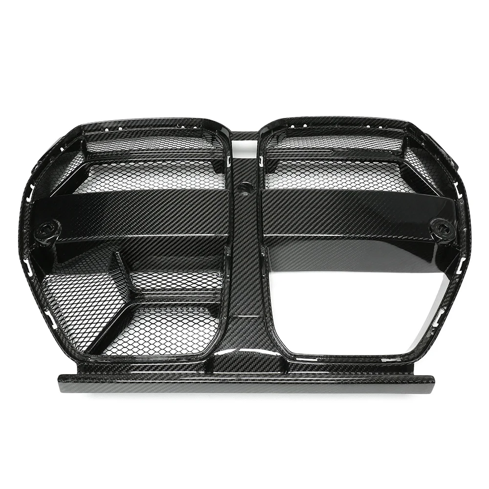 

Dry Carbon Fiber Front Grille Grill CLS Style With ACC Single Span Stainless Mesh Screen for BMW G80 G82 G83 M3 M4 2021+