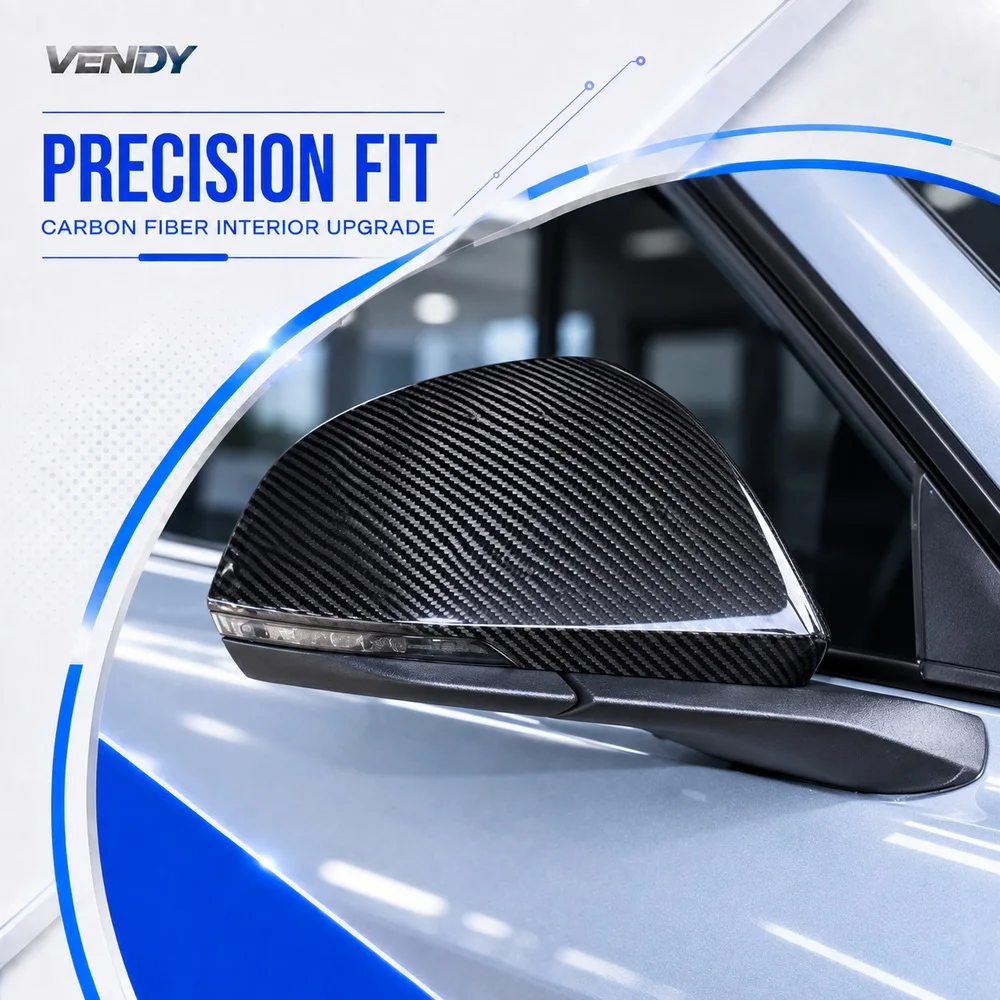 Real Carbon Fiber For Ford Mustang 2014-2020 Side Mirror Shell Cover Cover Trim Modified Parts Accessories