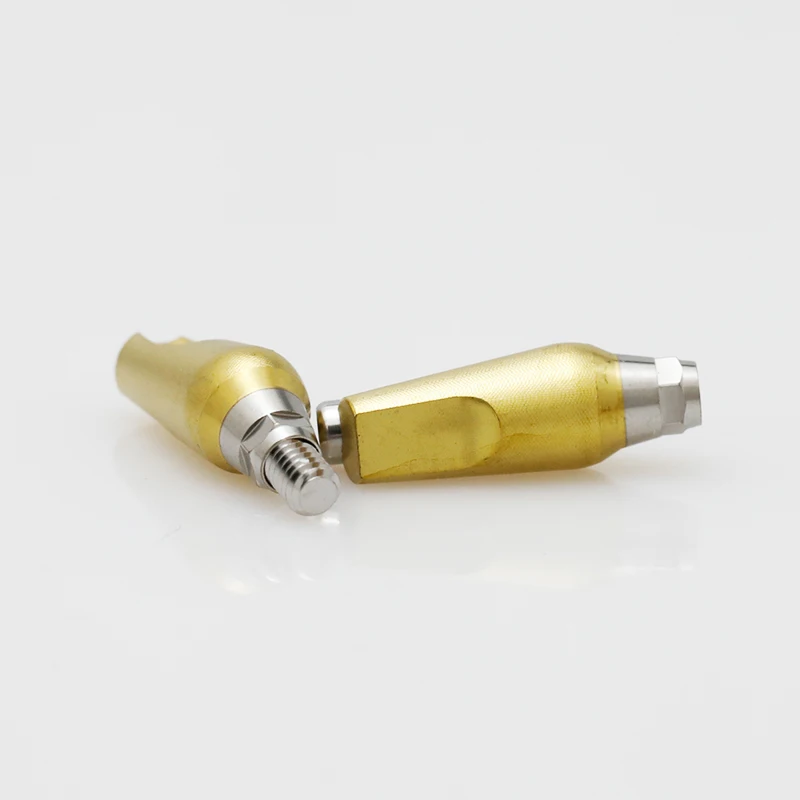 Abutment Sudut Khusus Super Line 15 25 Derajat Emas-Titanium OEM ODM Harga Pabrik Tersedia Pengiriman Cepat 24 Jam