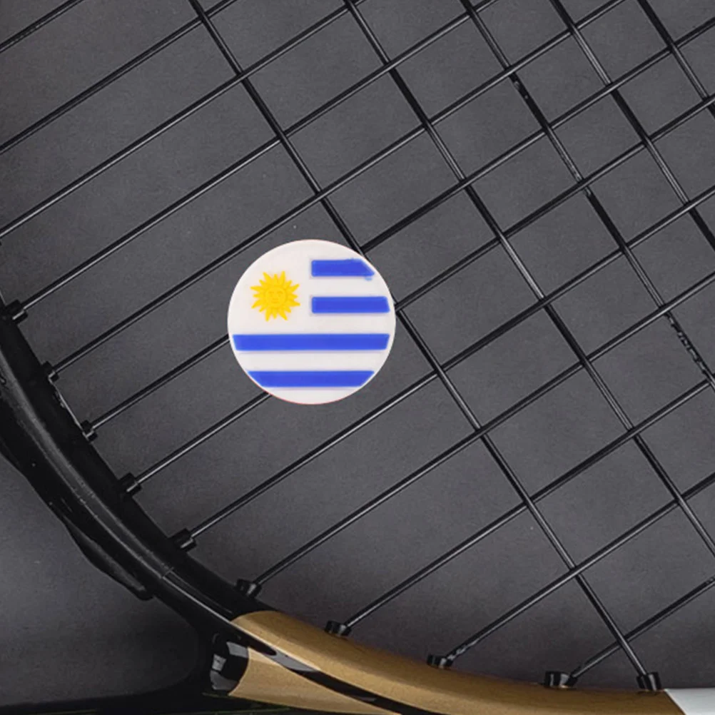 5 قطعة مضرب تنس المخمدات العلم الوطني ديكور امتصاص الصدمات الاهتزاز المخفضات الهدايا تنس المرطب امتصاص الصدمات الصغيرة #4