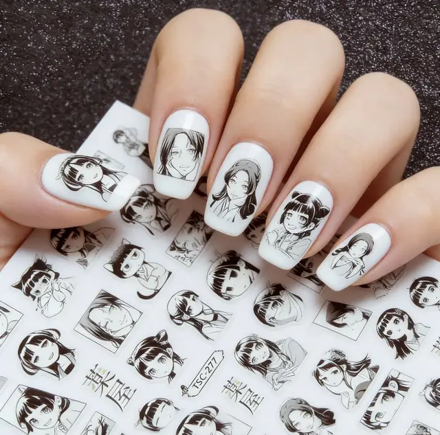 TSC-320-321 Japanese hand-drawn style 3D Self-adhesive Nail Art