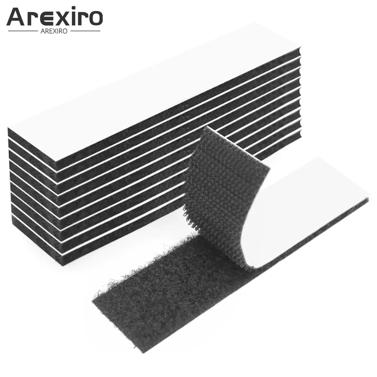 20Pcs 3x10cm 5x10cm Self Adhesive Hook Loop Tape Strips, Double Sided Heavy Duty Anti Slip Car Floor Mat Fixing Sticker