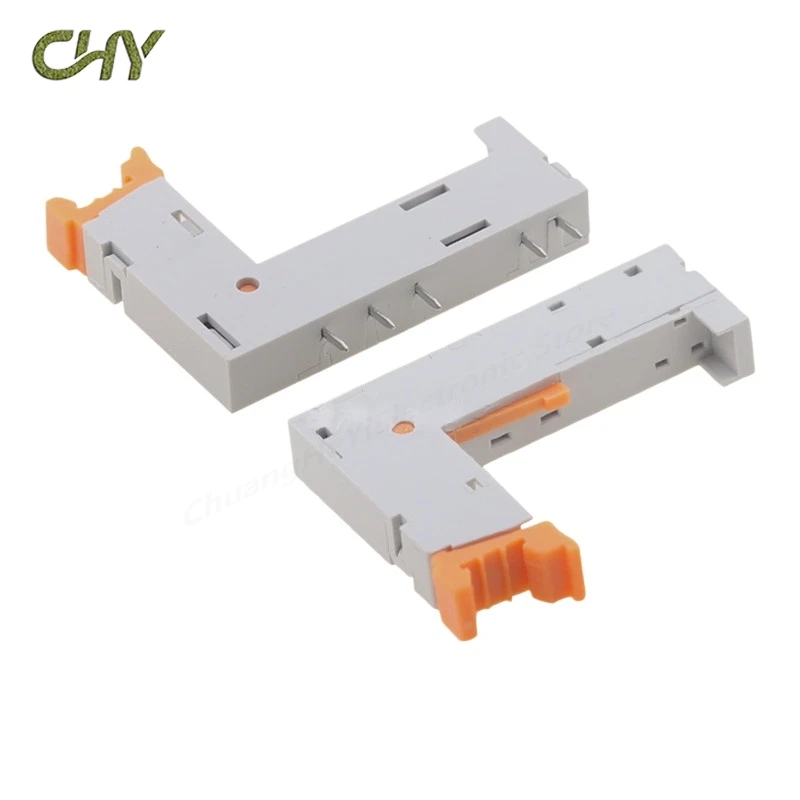 5PCS 41F-1Z-A HF41F Relay Socket PCB Mount Soldering Relay Base Black Beige for HF41F 41F Relay PCB Circuit Board