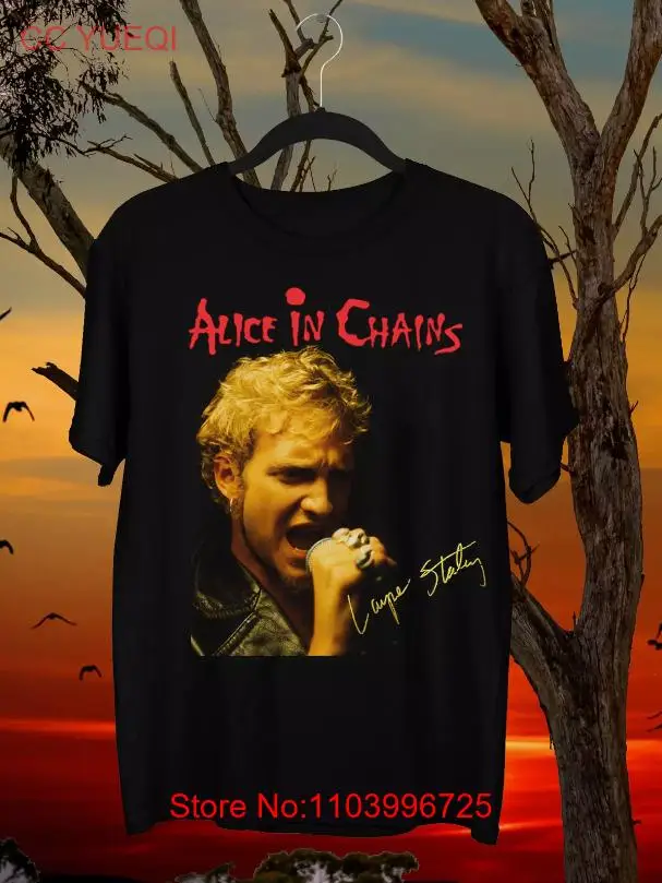 Alice In Chains Band Tshirt Layne Staley Short Sleeve Black All Size