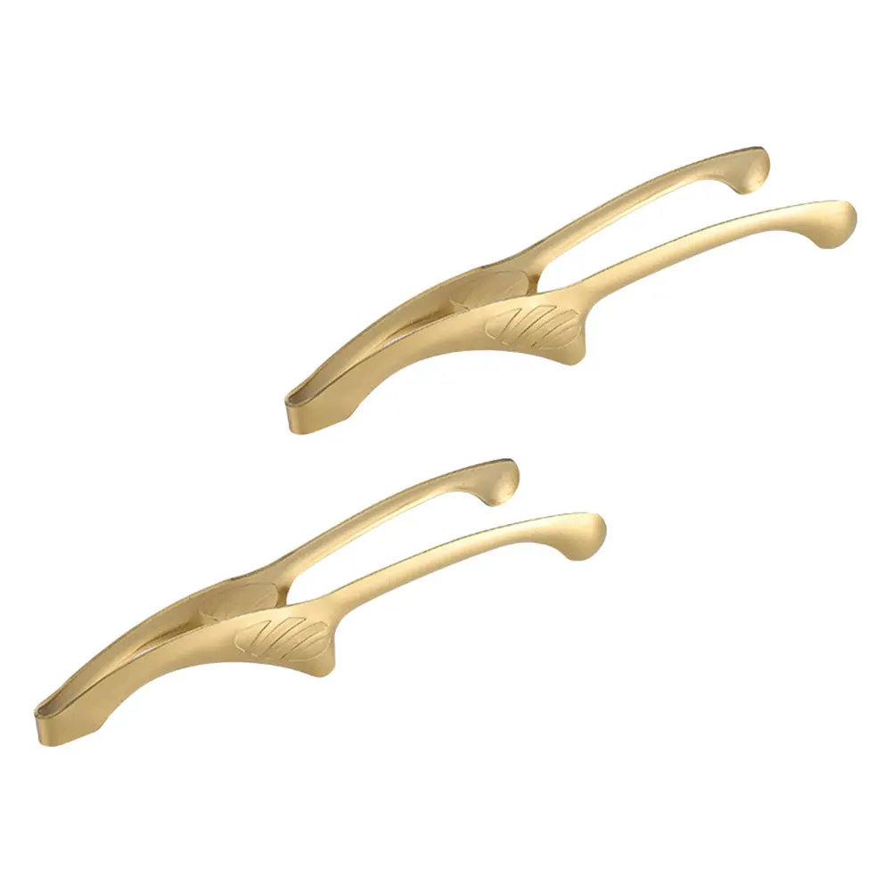 

2pcs BBQ Tongs Stainless Steel Food Clip Barbecue Tool Camping Grill Ergonomic Heat Resistant Rust Proof Lightweight Safe Buffet