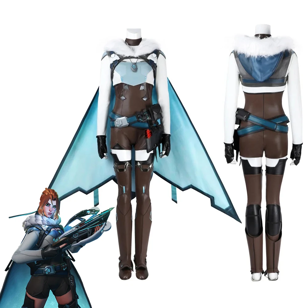 

Game Freja Cosplay Costume Women Fantasia Hooded Vest Cloak Jumpsuit Disguise Battle Suit Halloween Party Comic Con Uniform