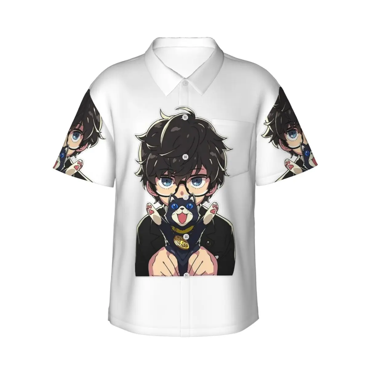 

Морган, персональные мужские рубашки, гавайская рубашка с коротким рукавом, модные топы на пуговицах для летнего пляжа