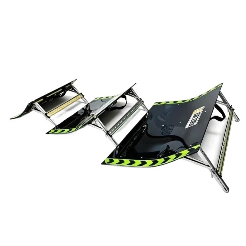 Stainless Steel RC Jump Ramp Large RC Launch Ramp Outdoor Racing Car Takeoff Board Remote Control Cars Simulation Obstacle