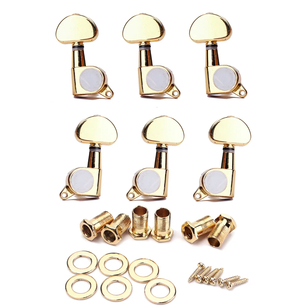 

6 PCS Ferrules for Guitar Tuning Pegs Acoustic Keys Bevel LR Tuners Machine Heads Sealed Half Round