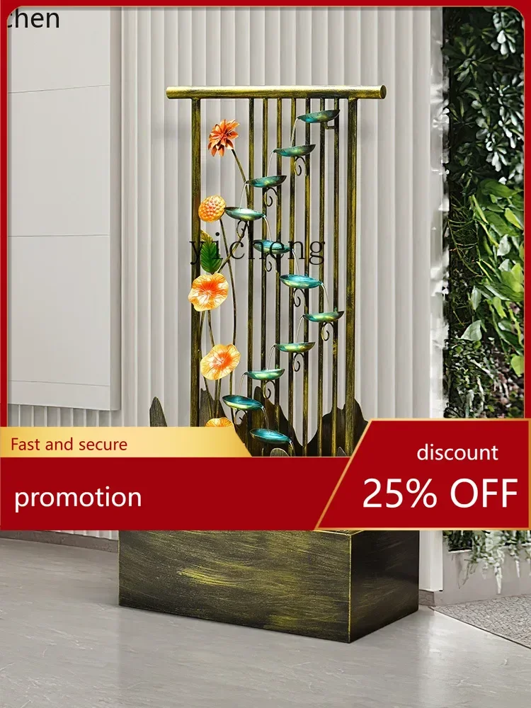 ZMLnew Chinese screen partition living room water ornament TV cabinet next to the floor circulation water scene