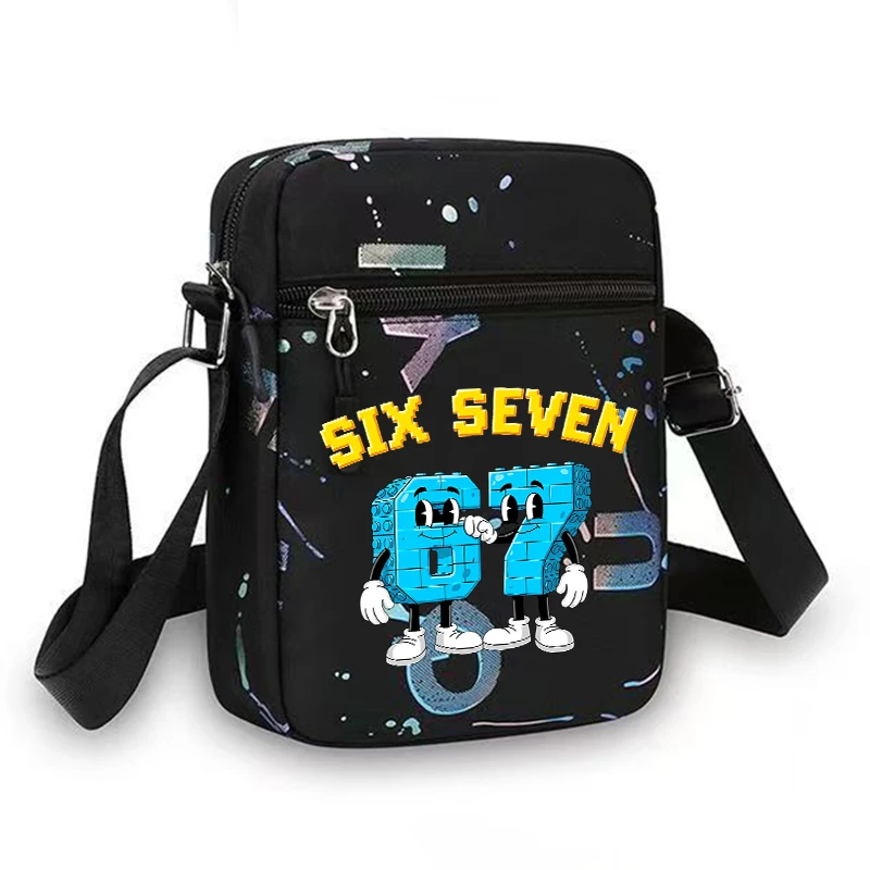 67 Six Seven Italian Brain Rot Mobile Phone Bag Mini Nylon Crossody Cell Phone Cash Messenger Bag Wallet Coin Purse ShoulderBag view 6
