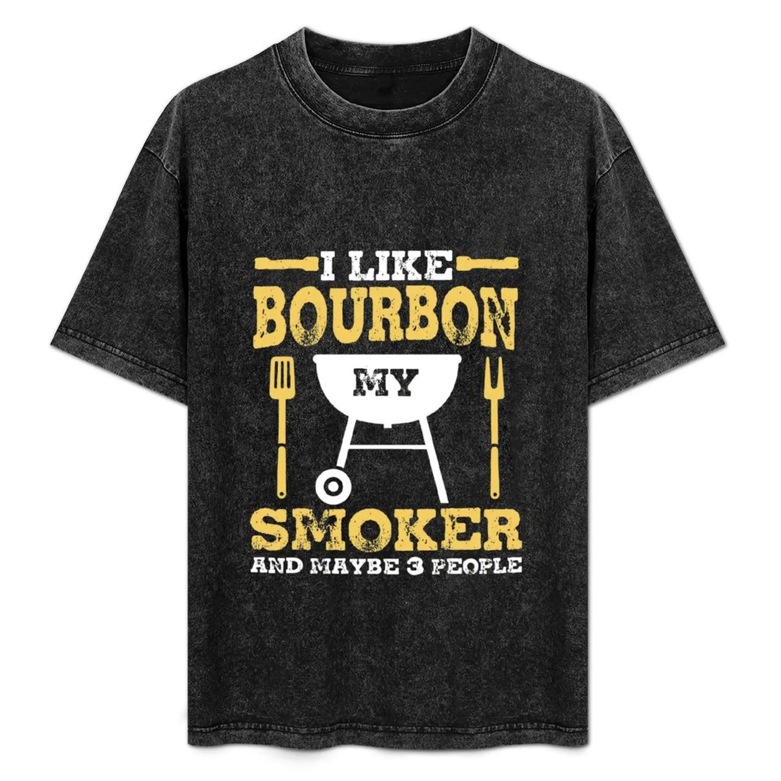 

Bourbon Drinking Meat Smoking Grill Dad Bbq Gifts T-Shirt cute tops valentines boutique clothes Clothing compression shirt men