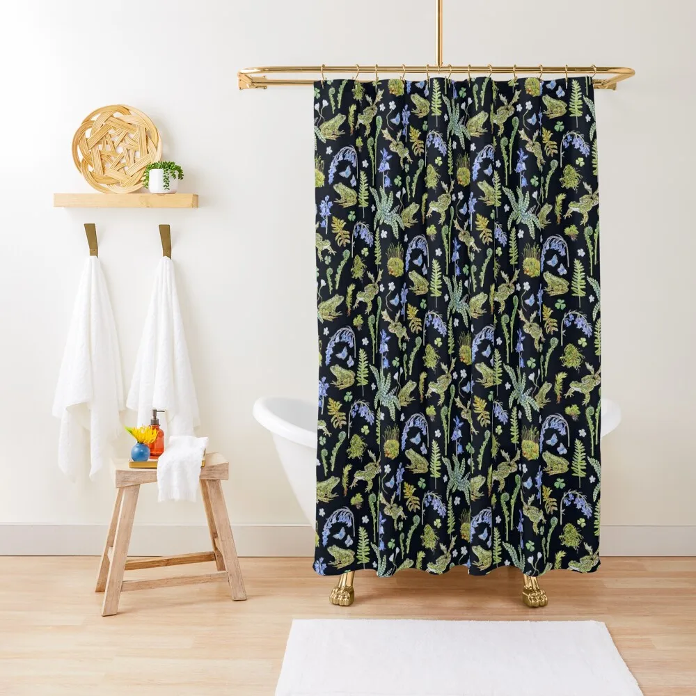 

Frolicking Frogs and Ferns Shower Curtain For Bathroom Bathroom Shower Bathroom Accessorys Accessories Curtain