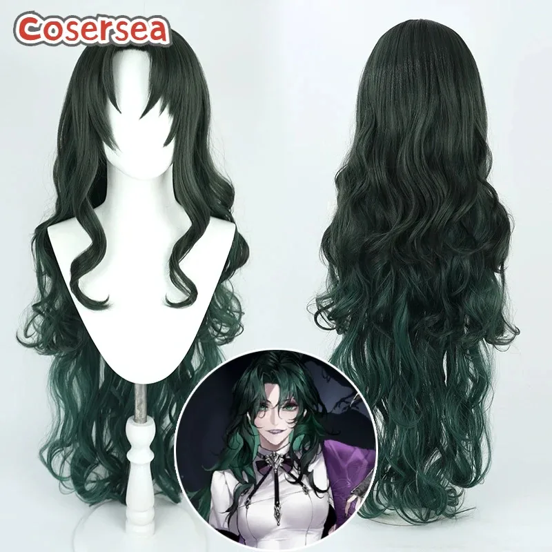 

Cosersea Raven Cosplay Wigs Path to Nowhere Raven Role Play 100cm Long Wavy Mixed Green Cos Wig Synthetic Hair Heat Resistant